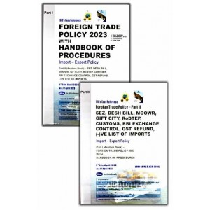 BIG’s Easy Reference Foreign Trade Policy 2023 With Handbook Of Procedures Import-Export Policy by Arun Goyal [FTP 2 Volumes] | Academy of Business Studies 